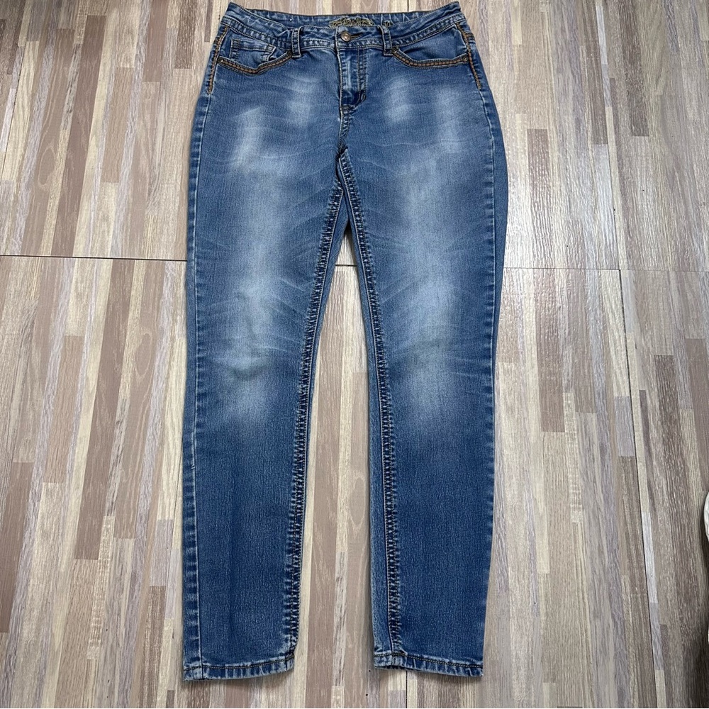 Revolt Women’s Skinny Faded Blue Stretch Jeans Size 10